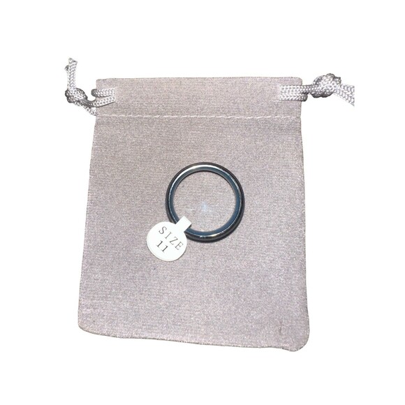 Black Tungsten Carbide Blue Sandstone Ring Size 11 - Picture 9 of 12